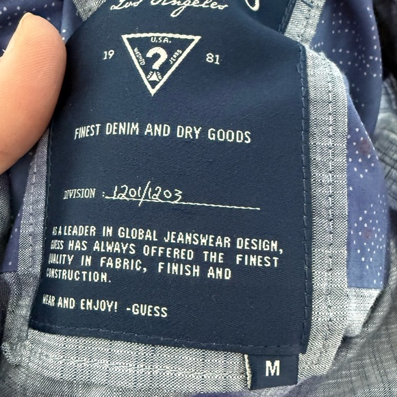 Guess Dillon Slim Fit Button Down Shirt | Men’s Medium | 100% Cotton - Picture 6 of 8